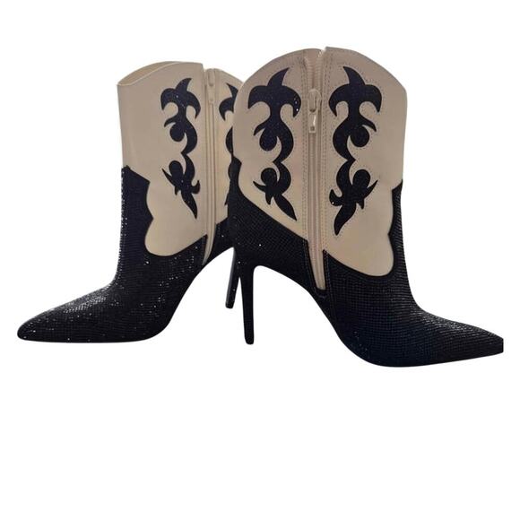 I.N.C Western Style Embellished Booties with a Stiletto Heel 6.5 New - Picture 1 of 5